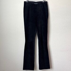 Bisou Bisou Genuine Suede Front Pull On Elastic Waist Ponte Pants